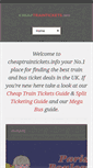 Mobile Screenshot of cheaptraintickets.info